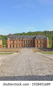 Dampierre En Yvelines, France - April 3 2017 : The Castle Built By Jules Hardouin Mansart