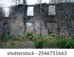 Dams to Darnley Country Park. Ruin of Waulkmill Glen. Appears on a map of 1852 as a roofless ruin. The most plausible theory is that it was connected to Charles Tennant