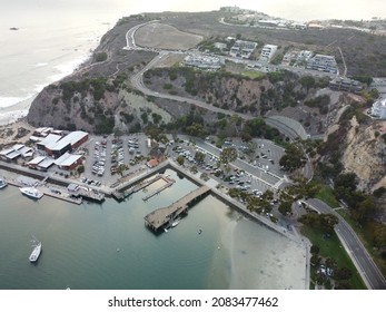 Dana Point Harbor Aerial View From Drone California Coast