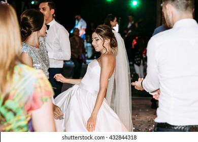 Dance Of The Bride On The Wedding Dance Floor