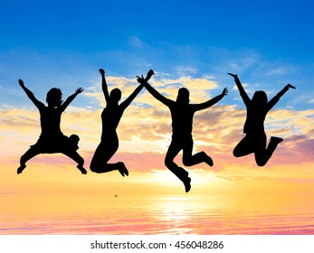 Dance Night Away Backlit Group Stock Photo 456048286 | Shutterstock