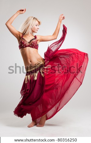 Dance with passion, studio isolated shot over white background