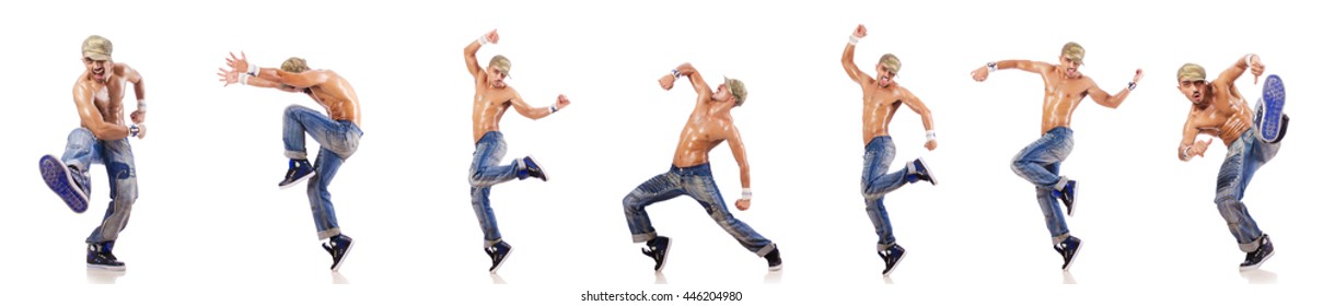 Dancer dancing dances isolated on white