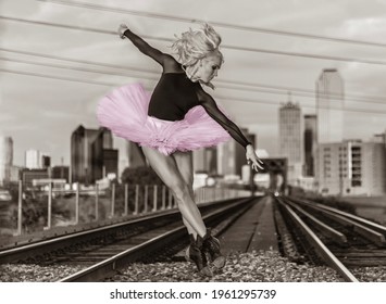 Dancer in a Pink Tutu - Powered by Shutterstock