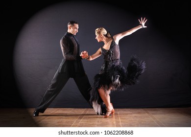 Dancers Ballroom Isolated On Black Background Stock Photo (Edit Now ...