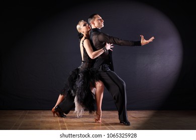 Dancers Ballroom Isolated On Black Background Stock Photo (Edit Now ...