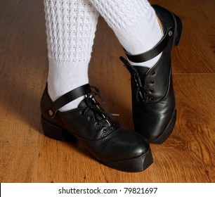 dancer's feet in traditional irish step shoes - Powered by Shutterstock