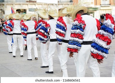 Dancers Wearing One Of The Folk Costume Of Cuba Ready To Dance