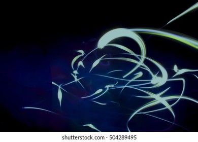 dancing blue light