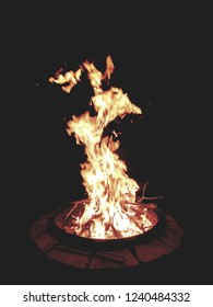 Dancing camp fire