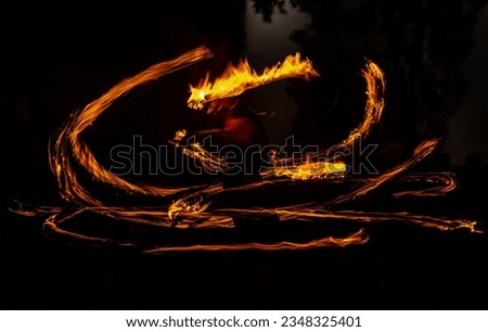 Dancing with Fire, Fire Motion during a Show, Portugal.