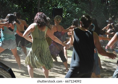 Dancing in the forest
