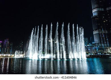 Dancing fountains  in Dubai, United Arab Emirates
