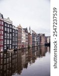 The dancing houses of Damrak Canal Houses in Amsterdam