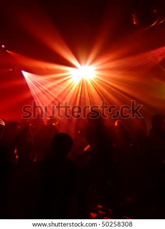 Dancing people in a disco