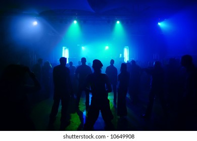 Dancing People In An Underground Club