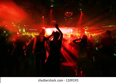 Dancing People In An Underground Club