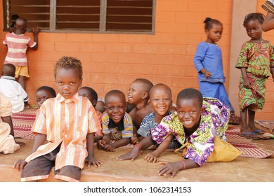 Dangbo Benin November 17 2015 Little Children After An Afternoon Nap At Pre School