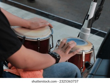 Dangdut drum which is a typical Indonesian percussion instrument - Shutterstock ID 2325363737