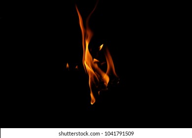 danger flames.hot flame heat fire abstract black background. concept:burn,blaze , Heat , Lighting , warm