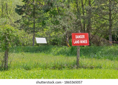 Danger Land Mines Red Caution Warning Problems