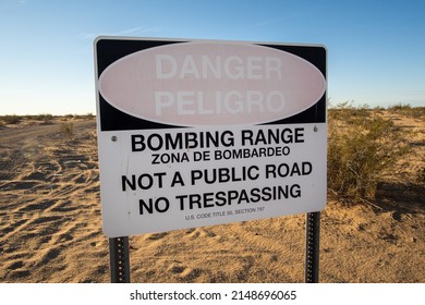 Danger Sign For Bombing Range