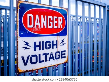 danger sign - high voltage sign - photo