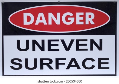 Danger Uneven Surface Sign Swimming Pool Stock Photo 280534880 