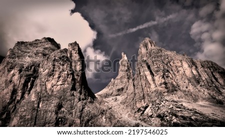 Dangerous mountains in the north of Italy