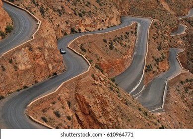 Dangerous Road In Morocco.