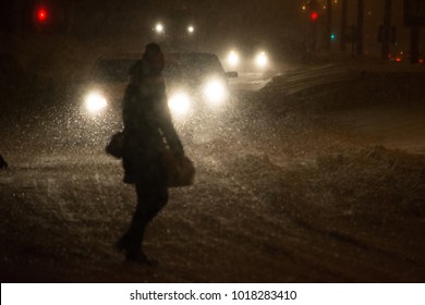 Dangerous situation on zebra crossing. Intentional motion blur - Powered by Shutterstock