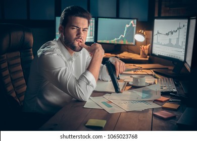 Dangerous Terrorist Man Holding Big Gun