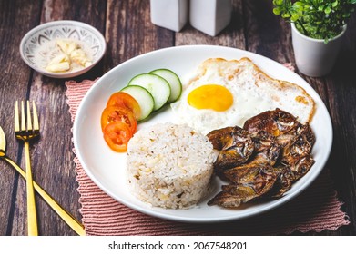 Danggitsilog Famous Pinoy Breakfast Combination Fried Stock Photo ...