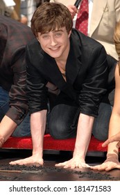 Daniel Radcliffe At The Induction Ceremony For Harry Potter Foot-Print And Wand-Print Ceremony, Grauman's Chinese Theatre, Los Angeles, CA, July 09, 2007