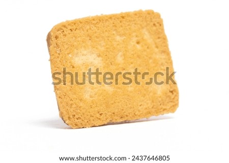 Danish butter cookies the finnish bread cookie back view isolated on white background clipping path
