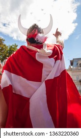 Danish Fan With A Flag