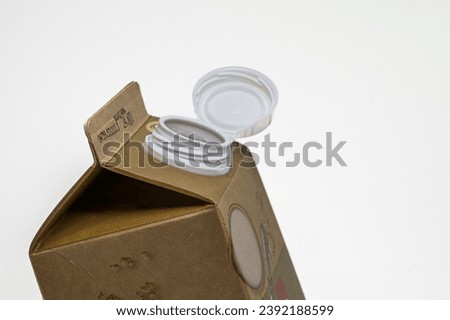 danish milk carton with the new screw cap, Denmark, November 22, 2023