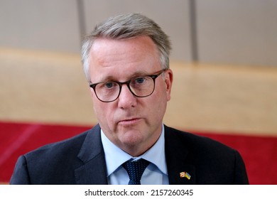 Danish Minister Of Defence Morten Bodskov Arrives To Attend A EU Defence Ministers Council In Brussels, Belgium, 17 May 2022.