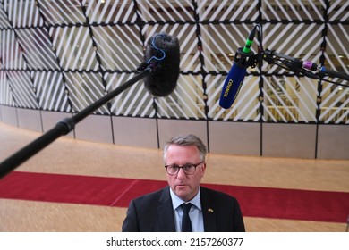 Danish Minister Of Defence Morten Bodskov Arrives To Attend A EU Defence Ministers Council In Brussels, Belgium, 17 May 2022.