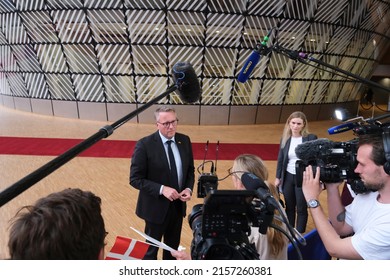 Danish Minister Of Defence Morten Bodskov Arrives To Attend A EU Defence Ministers Council In Brussels, Belgium, 17 May 2022.