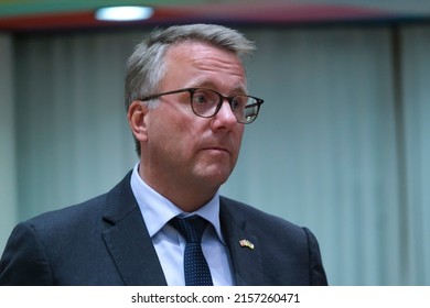 Danish Minister Of Defence Morten Bodskov Arrives To Attend A EU Defence Ministers Council In Brussels, Belgium, 17 May 2022.