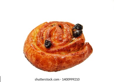 Danish Pastry On White Background.