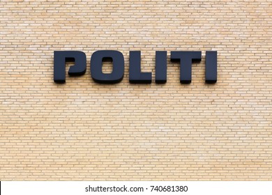 Danish Police Sign On A Wall