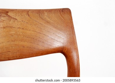 A Danish Teak CHAIR Danish Design Chairs Mid Century 60s Vintage Dining Paper Cord Seat Wood Modern Antique 50s 70s Retro Original Isolated On White Wall In Modern Living Room Closeup Loft