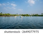 Danshui Lake in Shanghai Pudong Century Park Scenic Area