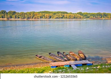 Danube Coast In Vukovar Landscape View, Croatia Serbia Border