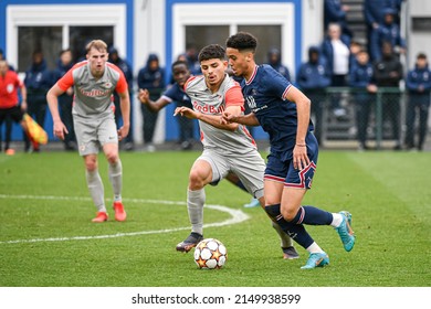 Daouda Weidmann During A U19 Football Match Between Paris Saint Germain (PSG) And RB Salzburg (FC) On March 16, 2022 In Saint-Germain-en-Laye, France.