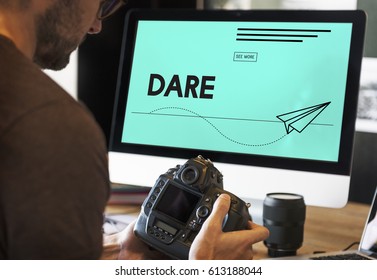 Dare Brave Strong Bold Graphic - Shutterstock ID 613188044