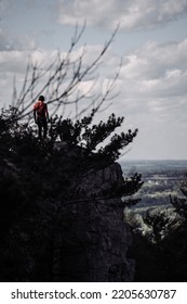 Daredevil Approaches Edge To Climb