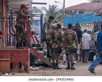 Darien Province, Panama. 07-18-2019. Military Check Point In Yaviza In The Darien Province Of Panama, Central America,